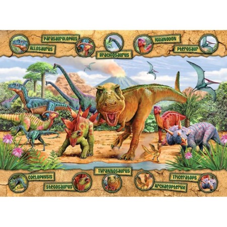 Puzzle Dinozauri, 100 Piese Ravensburger - 1
